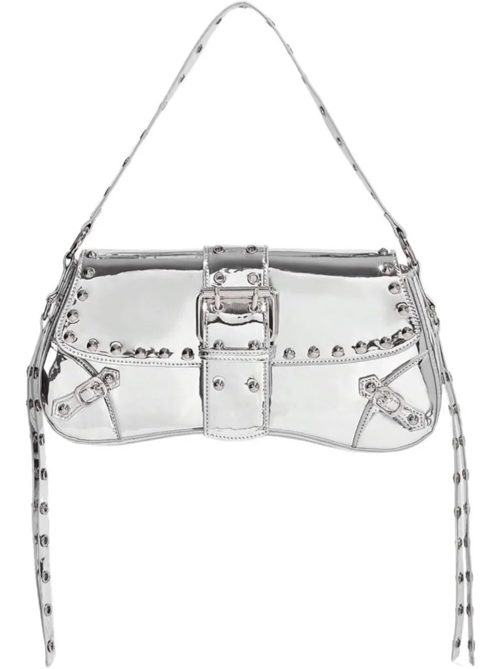 Chic Y2K PU Leather Clutch Shoulder Bag - Stylish Small Purse for Women
